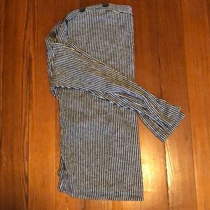 Buttoned boatneck striped shirt